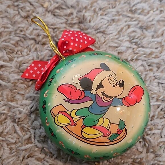 Vintage Mickey Mouse Round Ornament - Picture 1 of 3